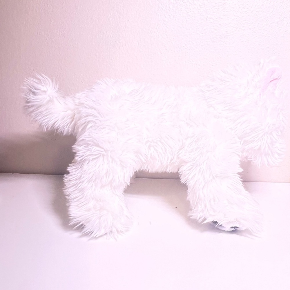 BAB Medium Westie Plush White Shaggy Highland Terrier Dog Stuffed Animal - Picture 5 of 13